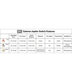 Gateron Jupiter Switch 45pcs/Set Banana