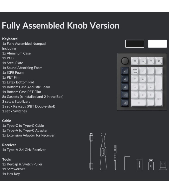 Keychron Q0 Max White QMK Banana Switch NumberPad 