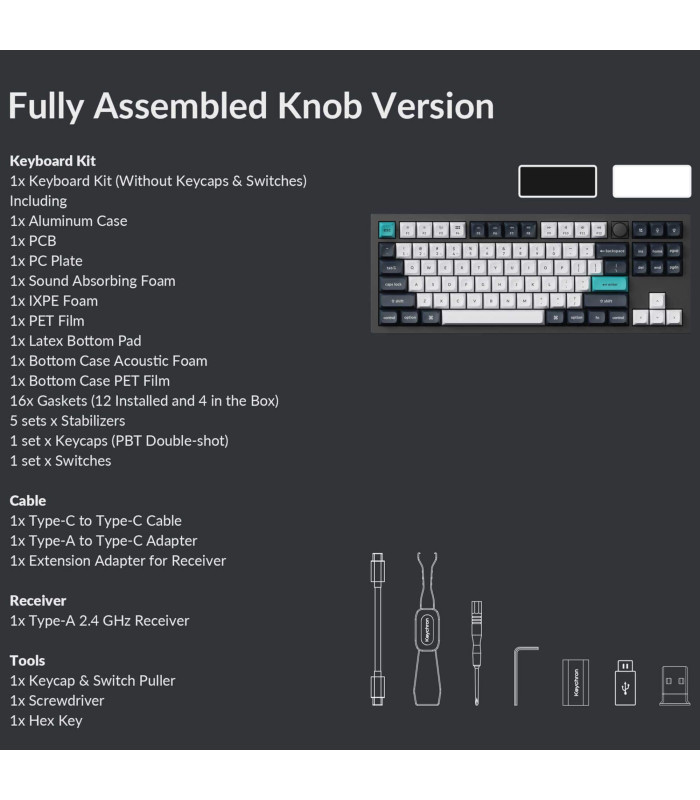 Keychron Q3 Max White QMK Banana Switch (US) Knob