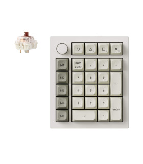 Keychron Q0 Max White QMK Brown Switch NumberPad 