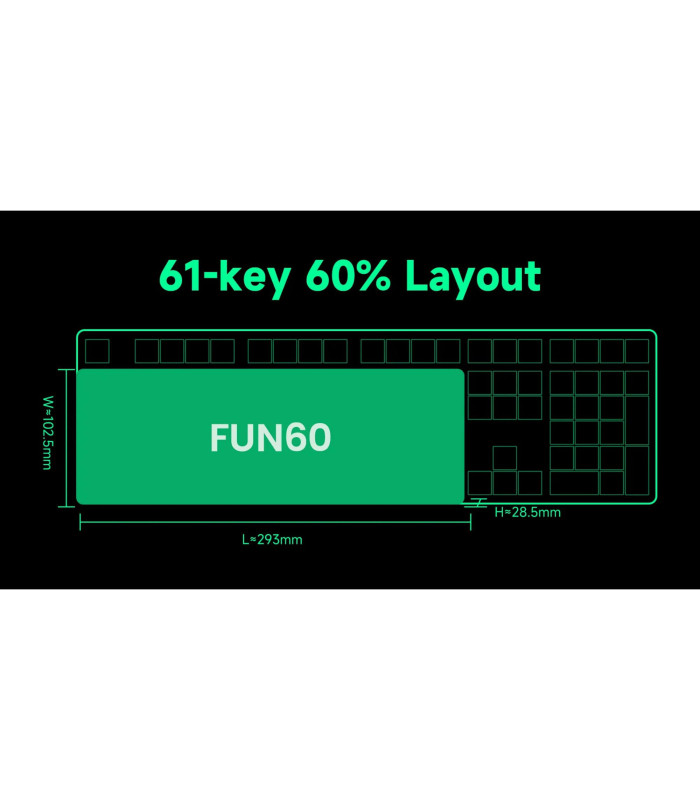 Akko MonsGeek FUN60 Pro-ST White Glare Magnetic 