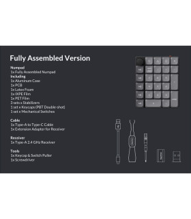 Keychron K0 Max Black QMK Red Switch NumberPad 