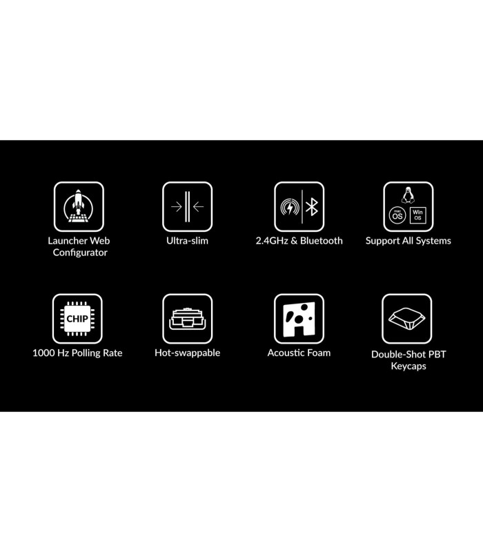 Keychron K0 Max Black QMK Banana Switch NumberPad 
