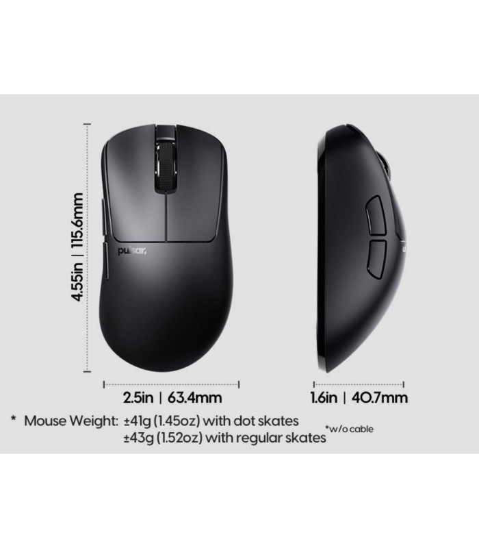 Xlite CrazyLight Gaming Mouse Jet Black - Mini Size 1