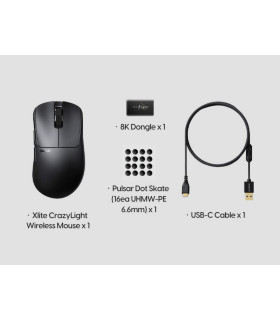 Xlite CrazyLight Gaming Mouse Jet Black - Mini Size 1