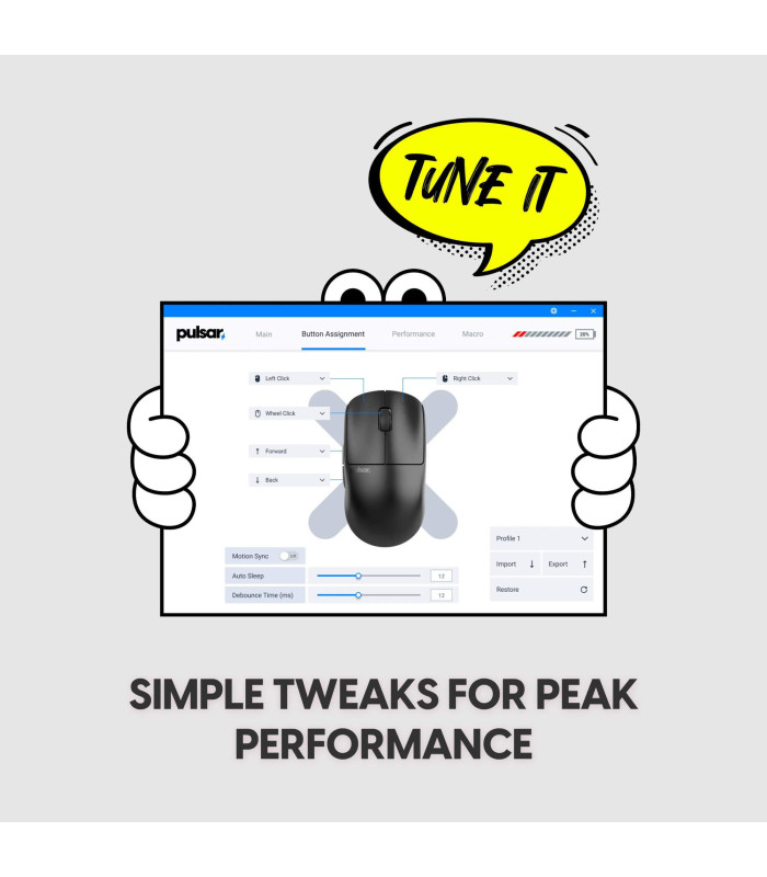 Xlite CrazyLight Gaming Mouse Jet Black - Mini Size 1