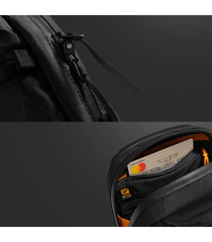 tomtoc Aviator-T37 Travel Crossbody Bag X-Pac Black 1.3L