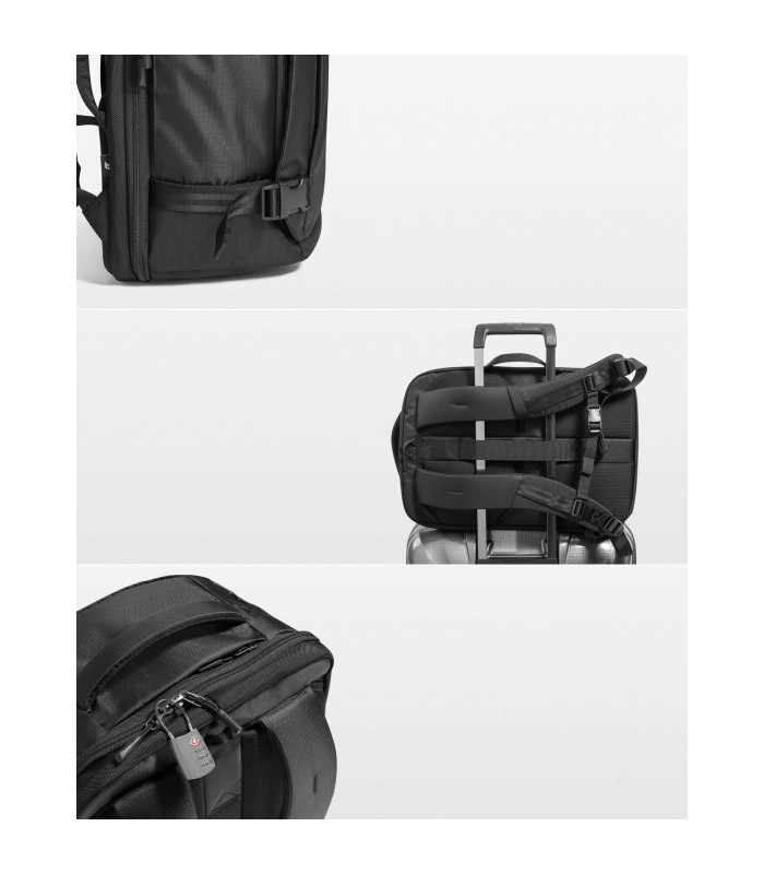 tomtoc Navigator-T66 Liteway Travel Laptop Backpack 28L, Black