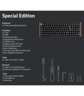 Keychron K4 HE Black Wood Magnetic Switch (CH)