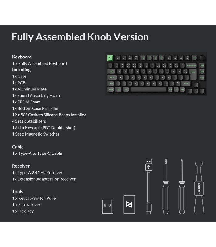 Lemokey P1 HE Magnetic Switch (CH) w/Knob