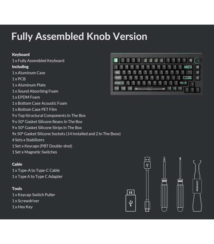 Keychron x Lemokey L5 HE Cyber Magnetic Switch (CH) w/Knob