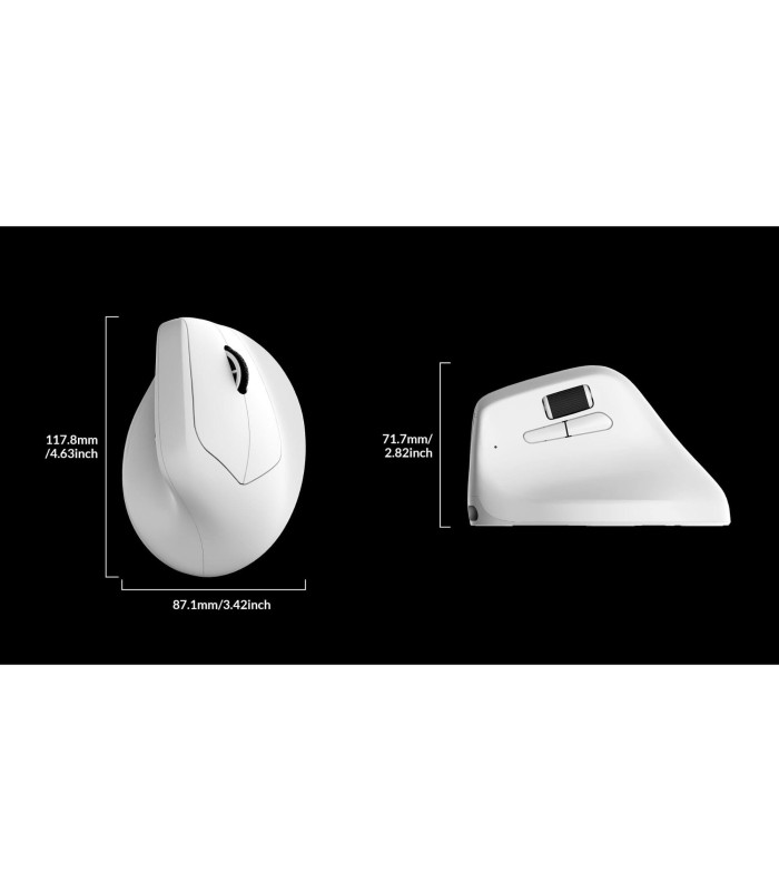 Keychron M5 Wireless Ergonomic Mouse White (8K)