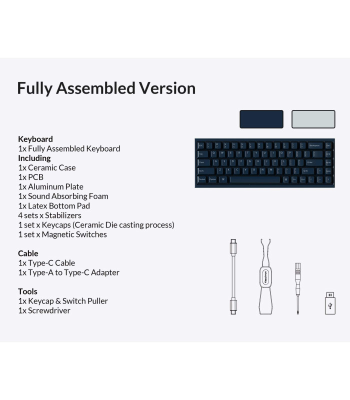 Q16 HE 8K Navy Blue QMK Magnetic Switch (US)