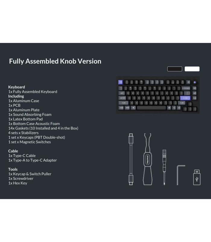 Q1 HE 8K White QMK Magnetic Switch (US)