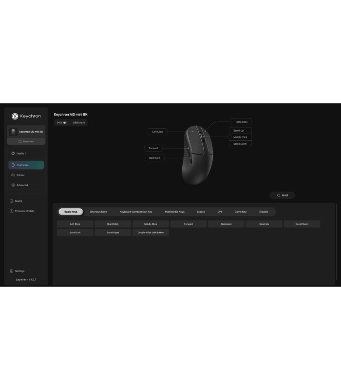 Keychron M3 Mini 8K Wireless Mouse Black MetalEdition