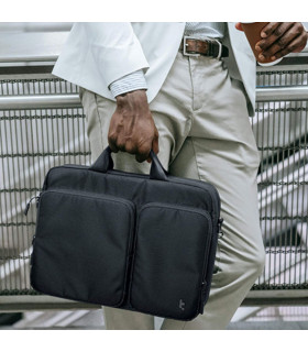 Navigator-A33 (16") Laptop Shoulder Bag, Black