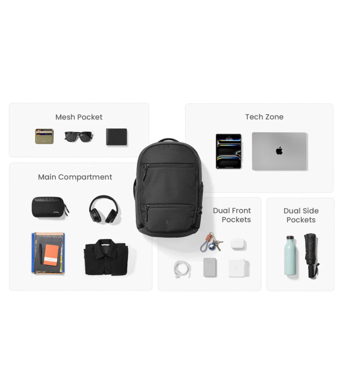 UrbanEX-T77 Laptop Backpack 22L, Black