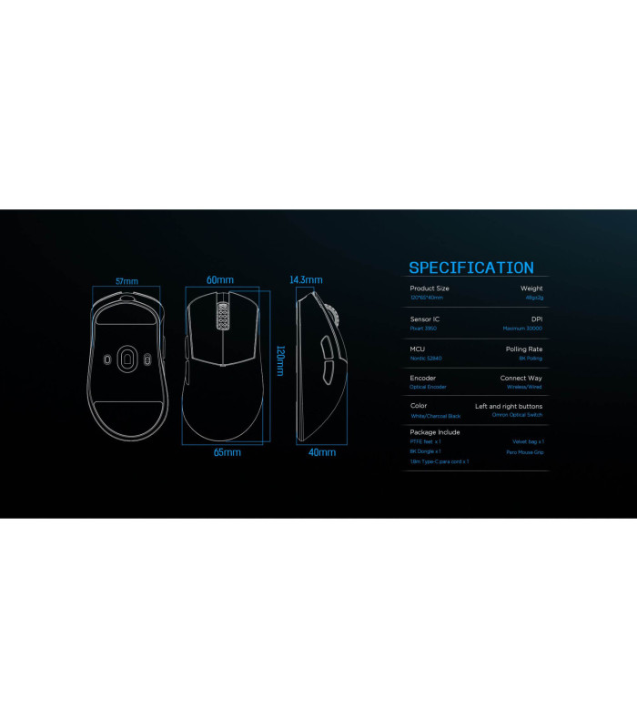 LAMZU PARO AURORA Charcoal Black