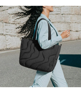 Terra-T38 Puffy Laptop Tote Bag 17.5 L, Black