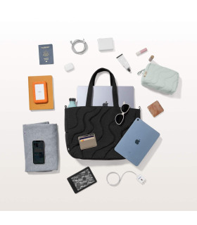 Terra-T38 Puffy Laptop Tote Bag 10 L, Black