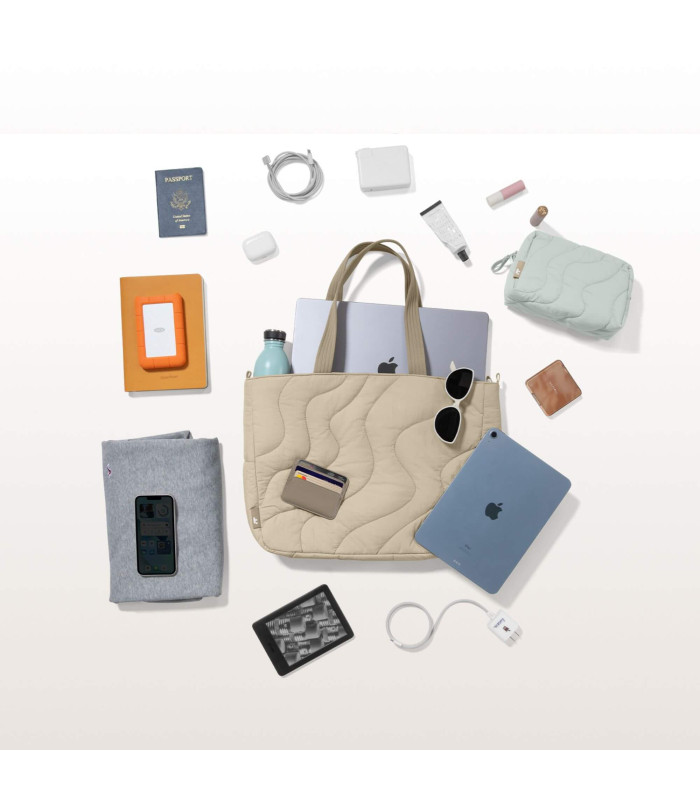 Terra-T38 Puffy Laptop Tote Bag 13.5 L, Natural Sand