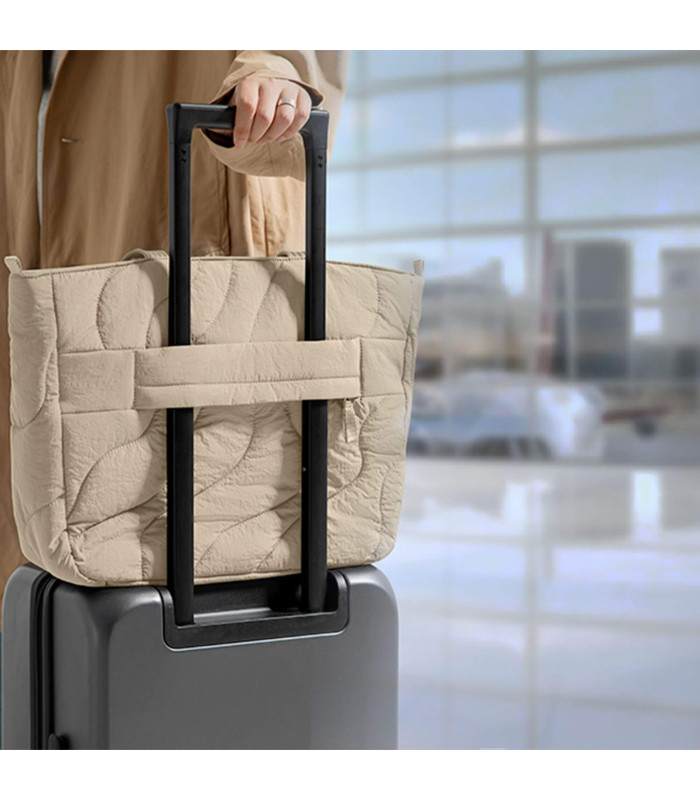 Terra-T38 Puffy Laptop Tote Bag 13.5 L, Natural Sand