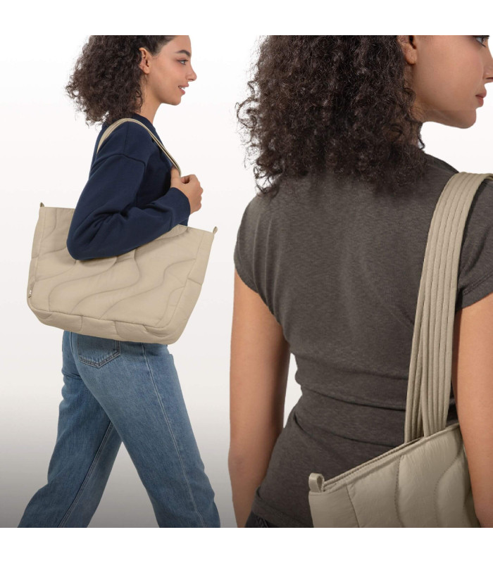 Terra-T38 Puffy Laptop Tote Bag 10 L, Natural Sand