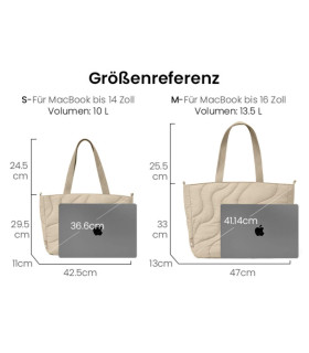 Terra-T38 Puffy Laptop Tote Bag 10 L, Natural Sand