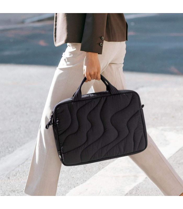 Terra-A28 (14") Puffy Laptop Carrying Bag, Black