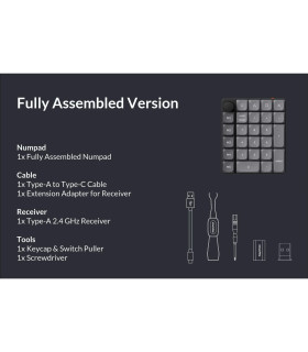 Keychron K0 Max Black QMK Brown Switch NumberPad 