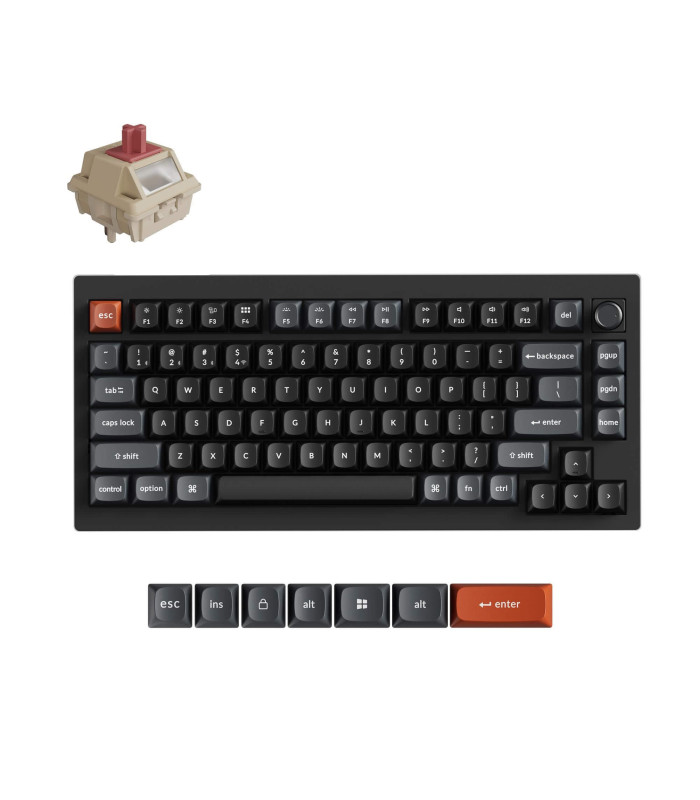 Keychron V1 Ultra Black Red Switch (US) w/Knob