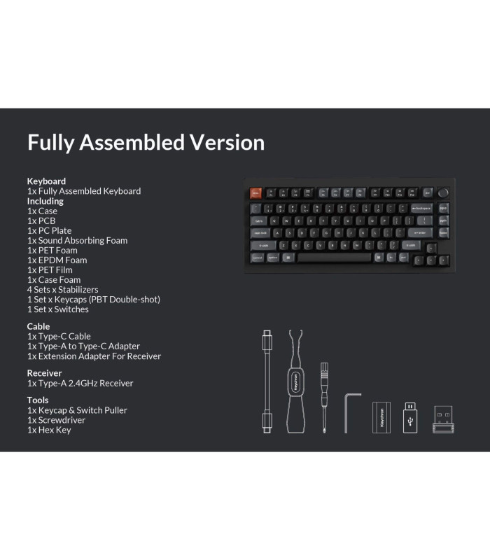 Keychron V1 Ultra Black Red Switch (US) w/Knob