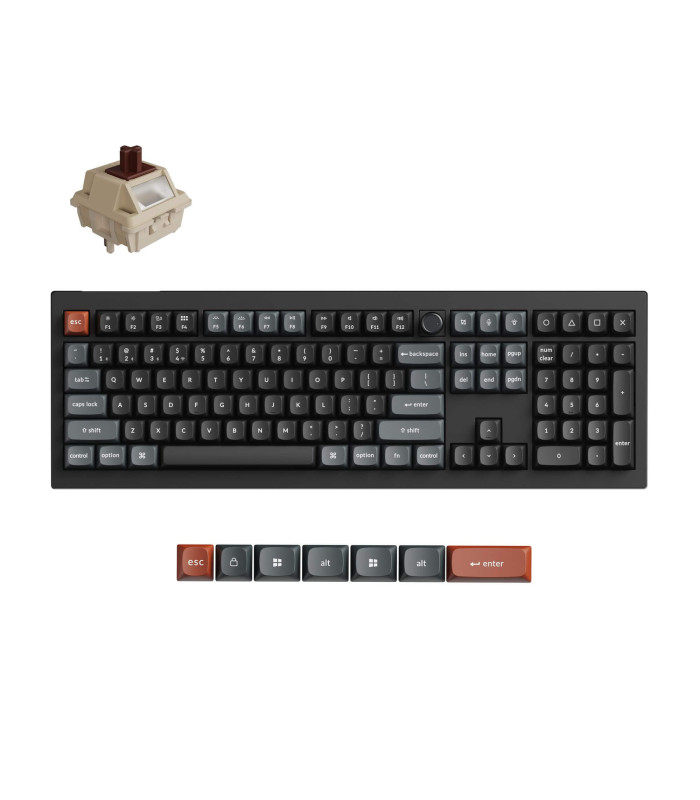 Keychron V6 Ultra Black Brown Switch (US) w/Knob