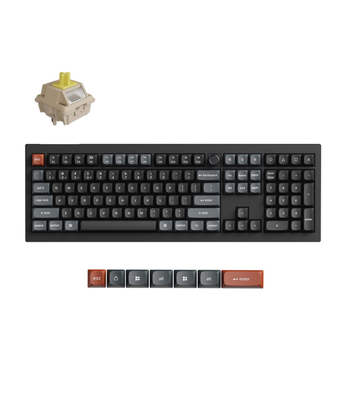 Keychron V6 Ultra Black Banana Switch (US) w/Knob