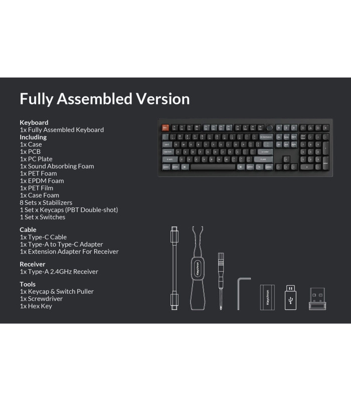 Keychron V6 Ultra Black Banana Switch (US) w/Knob