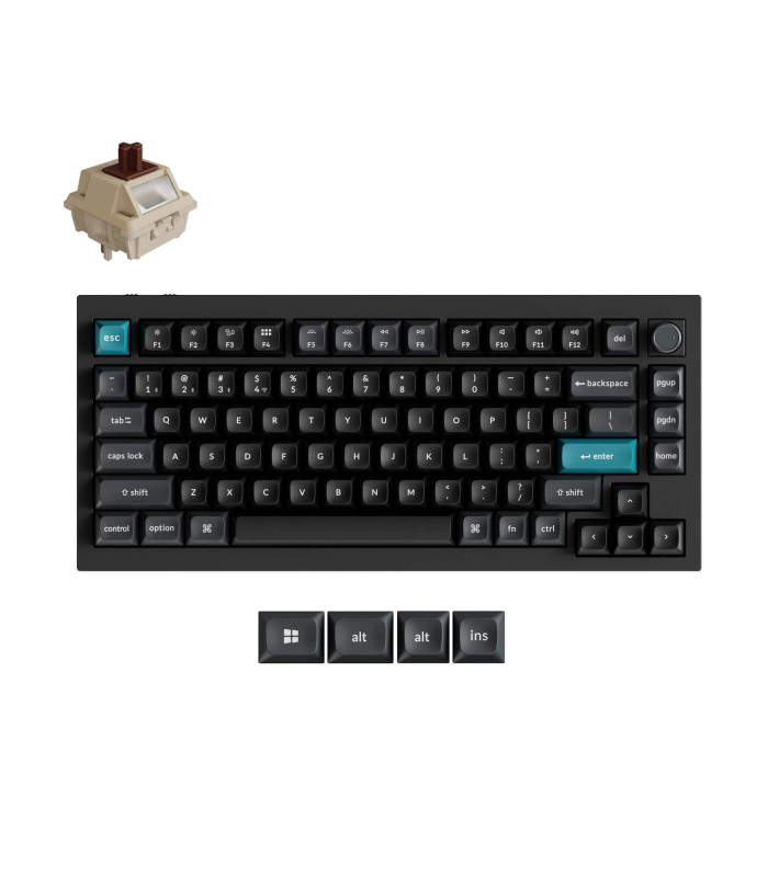 Keychron Q1 Ultra Black QMK Brown Switch (US) Knob