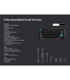 Keychron Q1 Ultra Black QMK Brown Switch (US) Knob