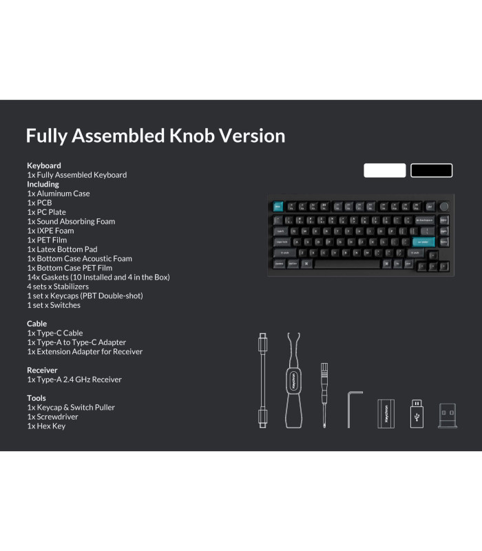 Keychron Q1 Ultra Black QMK Banana Switch (US) Knob