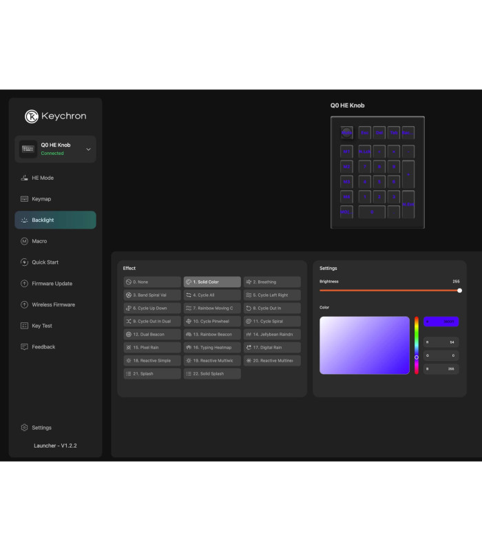 Keychron Q0 HE Black QMK Magnetic Switch Number Pad 