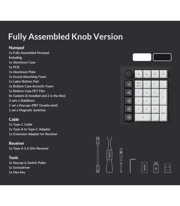 Keychron Q0 HE Black QMK Magnetic Switch Number Pad 