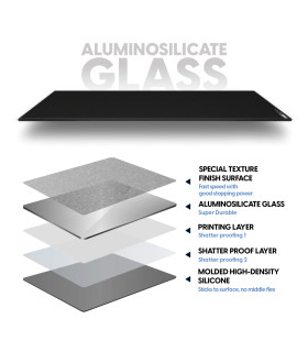 Superglide Glass Mouse Pad v3 L - Black - Type-S