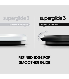 Superglide Glass Mouse Pad v3 L - Black - Type-S
