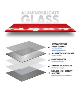 Superglide Glass Mouse Pad v3 L - Red - Type-S