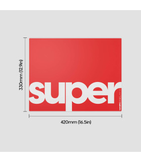 Superglide Glass Mouse Pad v3 L - Red - Type-S