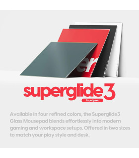 Superglide Glass Mouse Pad v3 L - Red - Type-S