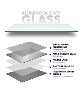 Superglide Glass Mouse Pad v3 L - White - Type-S