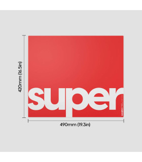 Superglide Glass Mouse Pad v3 XL - Red - Type-S