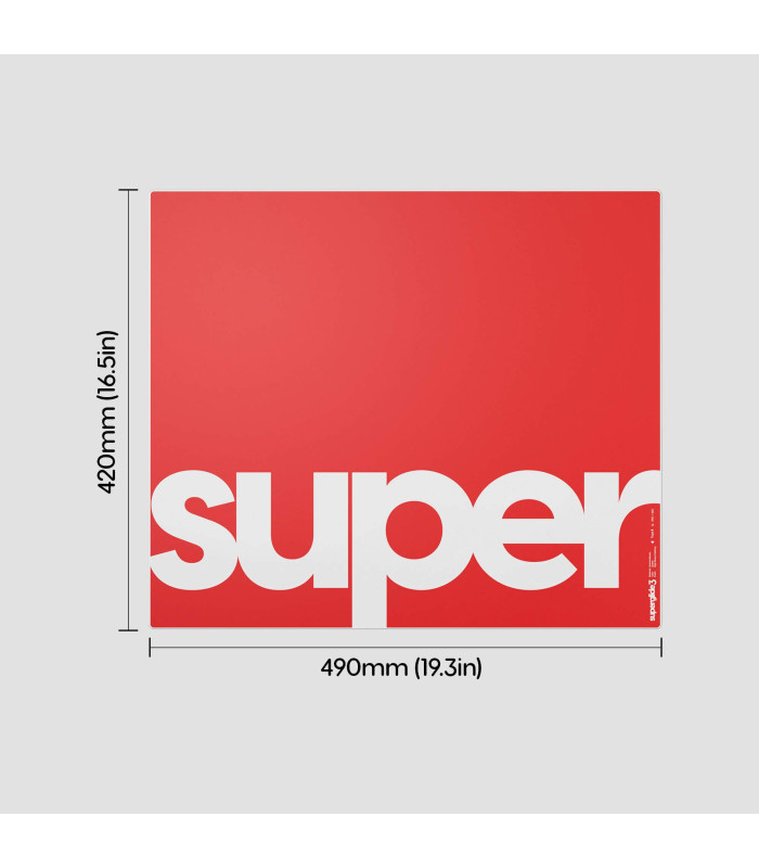 Superglide Glass Mouse Pad v3 XL - Red - Type-S