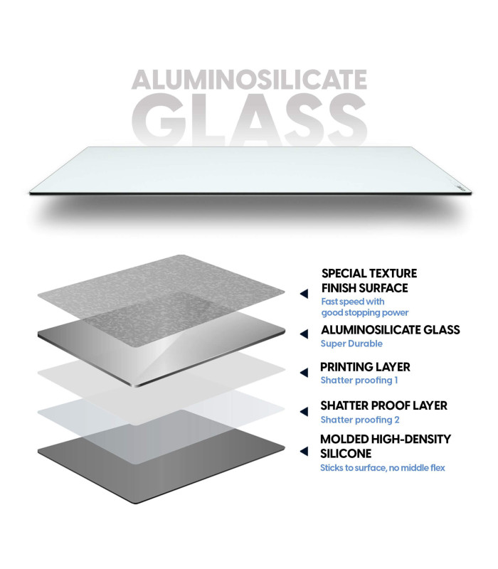 Superglide Glass Mouse Pad v3 XL - White - Type-S