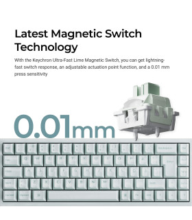 Q16 HE 8K Light Green QMK Magnetic Switch (CH)